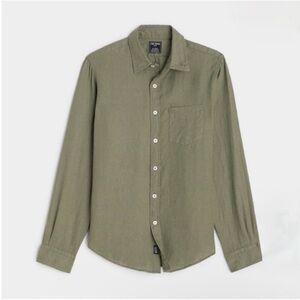 NWT Todd Snyder XL Slim Sea Soft Irish Linen Shirt Faded Surplus | Baird McNutt